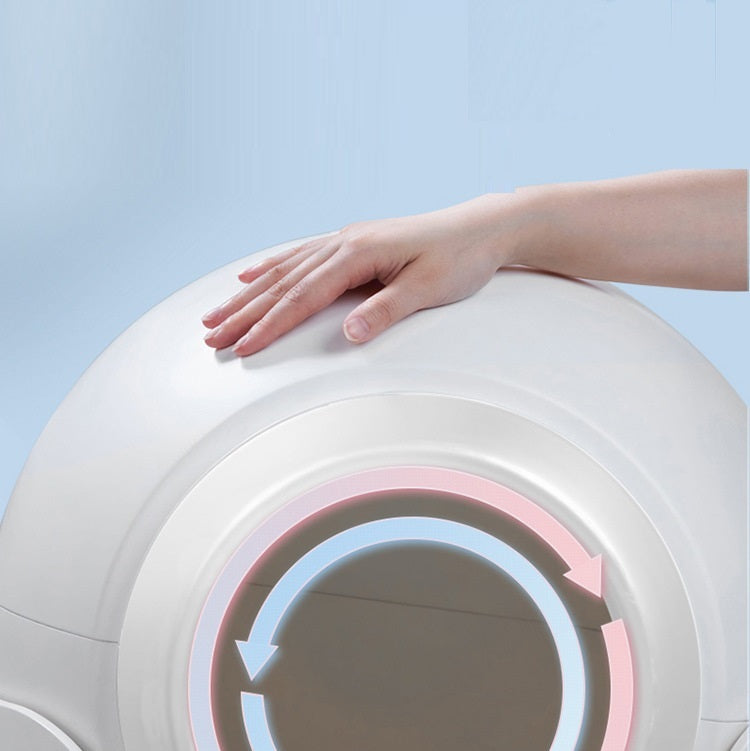 "Extra-Large Enclosed Semi-Smart Cat Litter Box – Odor & Sand Proof"