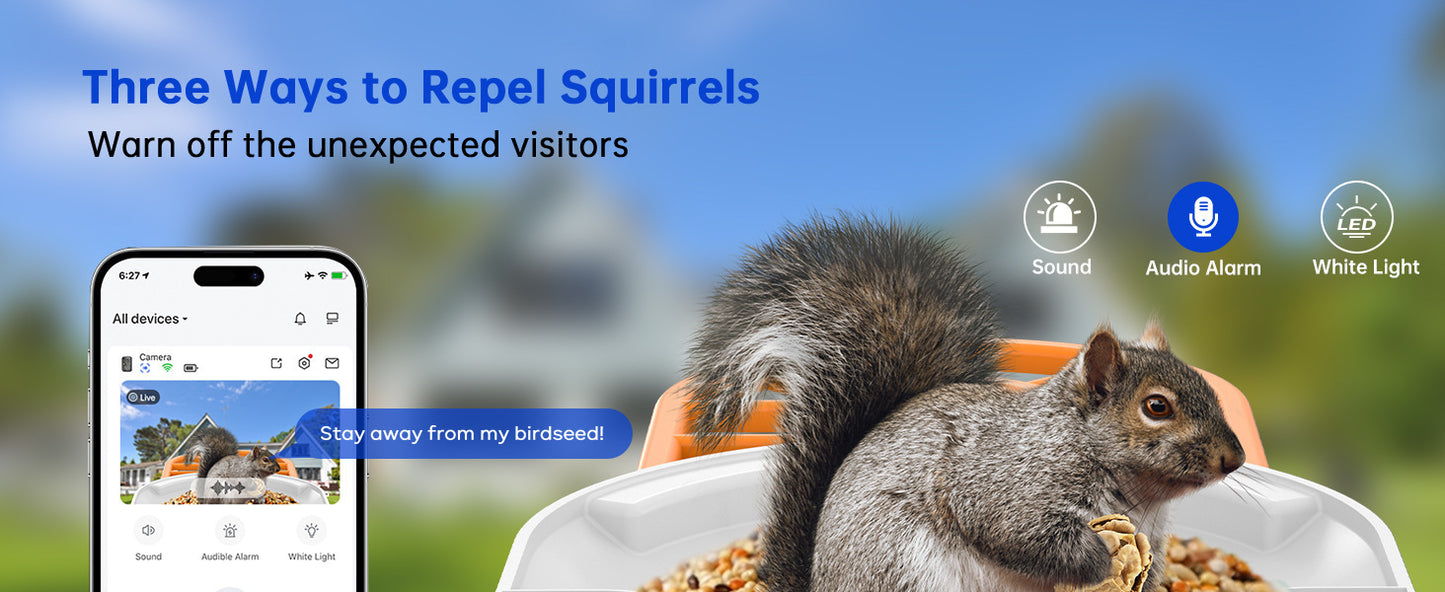 Smart Wireless Feeder with Built-in Surveillance Camera