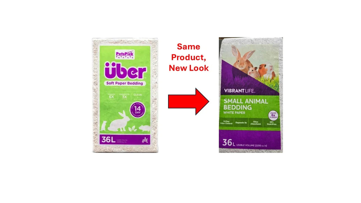 (2 Pack)  36L White Uber Pet Bedding, Hamster, Rabbit, Rat