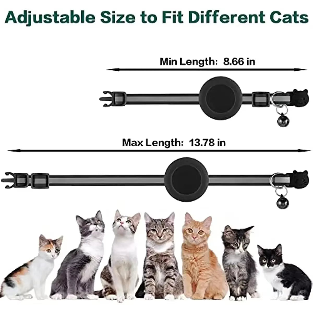 atuban breakaway reflective cat collar