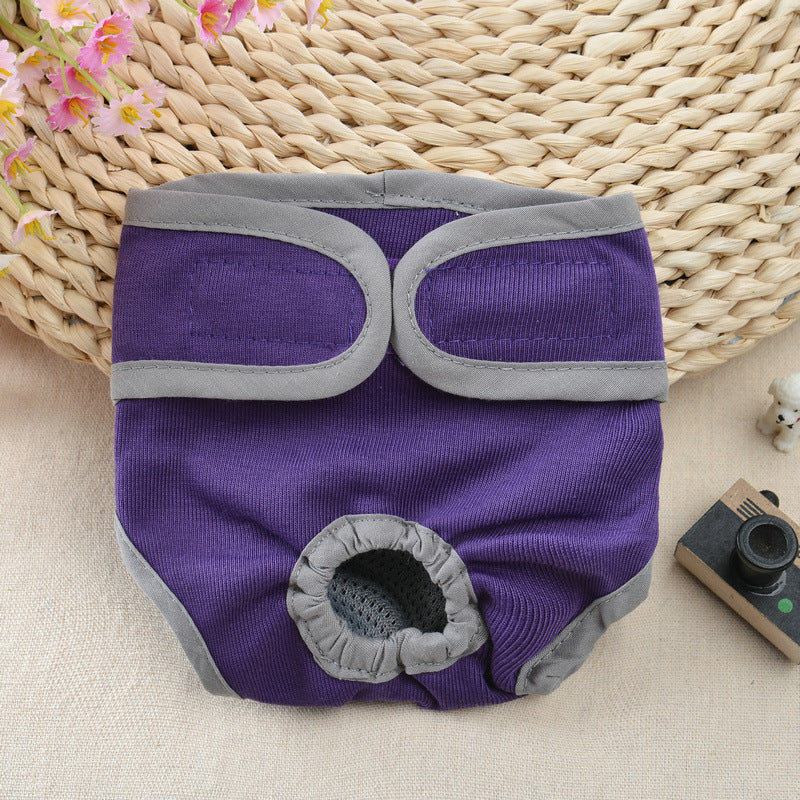 Waterproof Adjustable Dog Diaper Shorts – Cute Pattern Pet Physiological Pants
