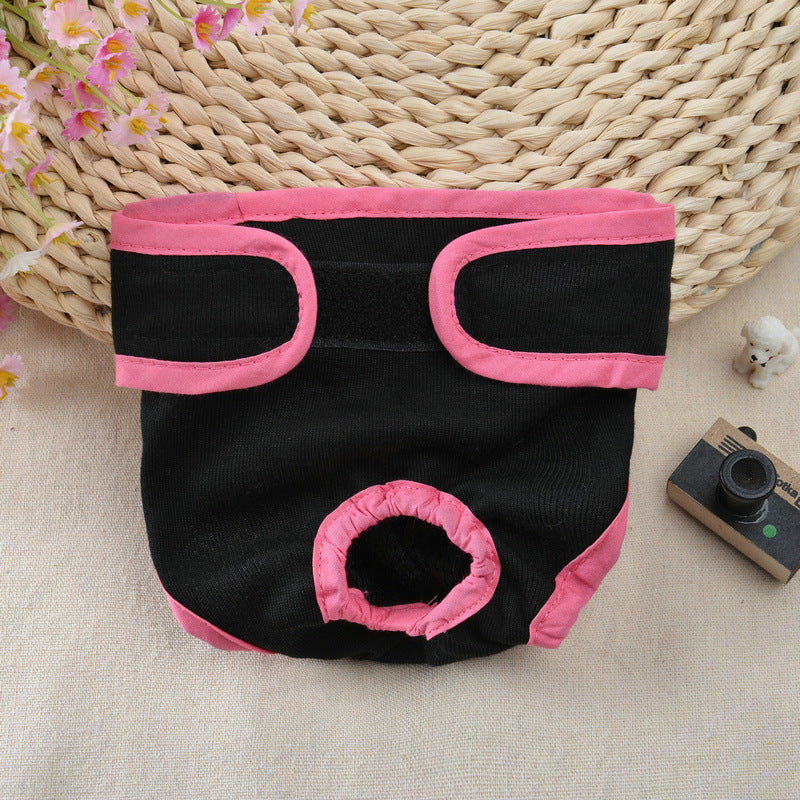 Waterproof Adjustable Dog Diaper Shorts – Cute Pattern Pet Physiological Pants