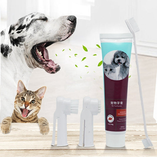Cat Milk Fragrance Liquid Toothpaste & Toothbrush Set | Safe & Swallowable - Freshmodern Pet Store