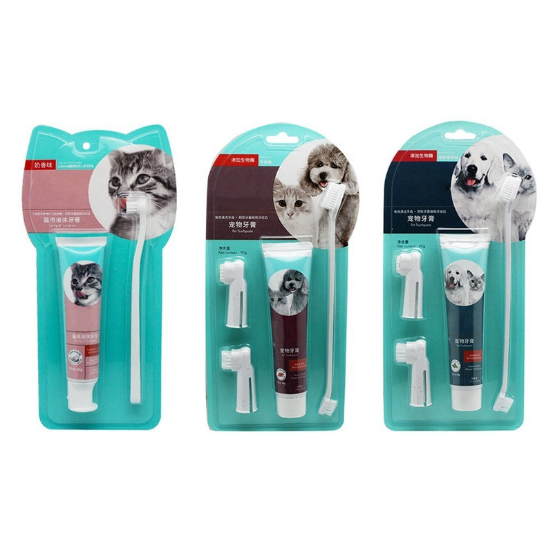 Cat Milk Fragrance Liquid Toothpaste & Toothbrush Set | Safe & Swallowable - Freshmodern Pet Store