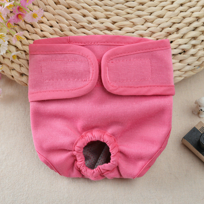 Waterproof Adjustable Dog Diaper Shorts – Cute Pattern Pet Physiological Pants