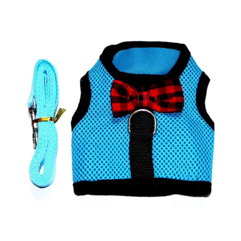 Mesh Soft Pet Rabbit Harness with Leash Strap for Hamster Rat Chinchillas Guinea Pig Small Animal Clothes Vest Rabbits Accessory