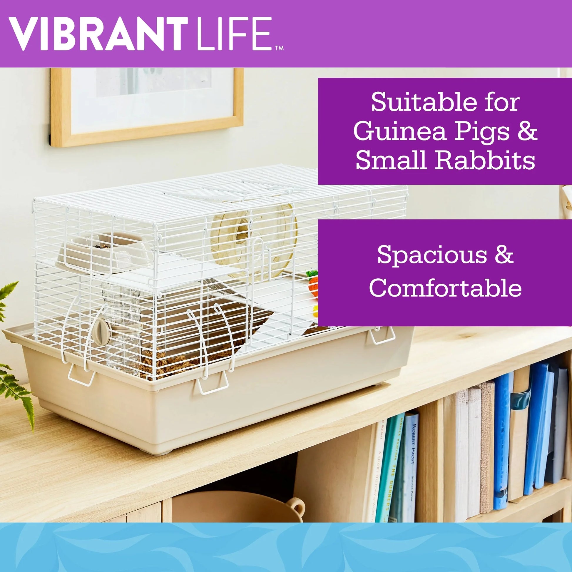 Split-Level Hamster Habitat with Running Wheel & Feeding Accessories