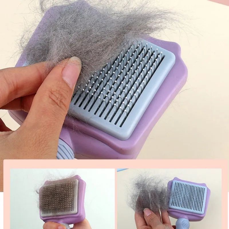 Automatic Self-Cleaning Pet Brush – Dog & Cat Hair Remover Massage Comb | Grooming Tool for Large Dogs, Tangle-Free Hair Knot Remover