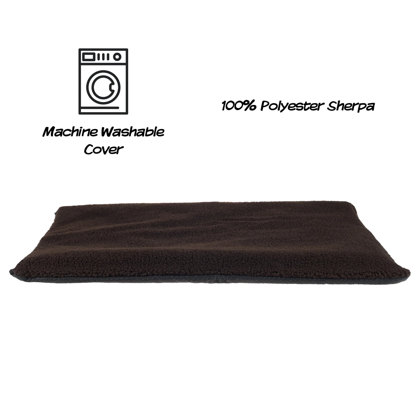 Self Warming Thermal Pet Mat, Brown, 25X18In