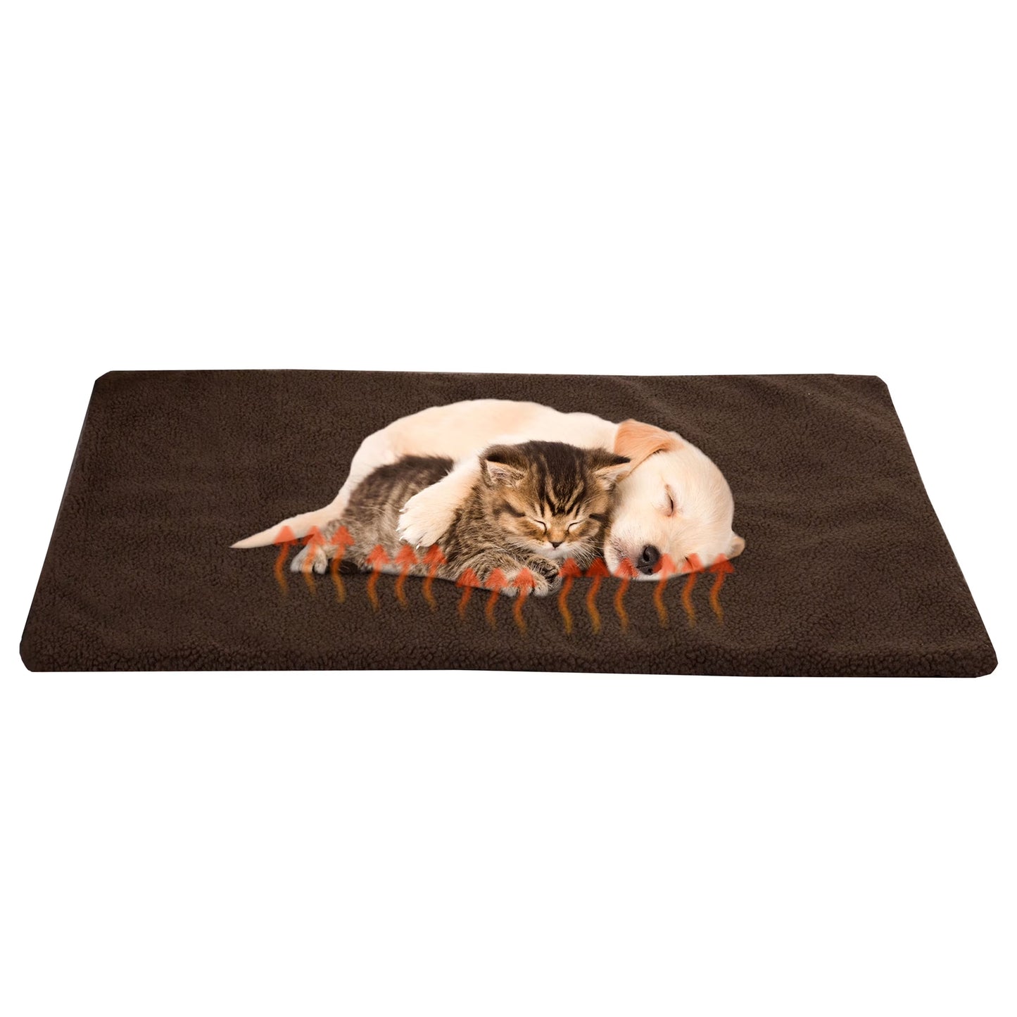 Self Warming Thermal Pet Mat, Brown, 25X18In