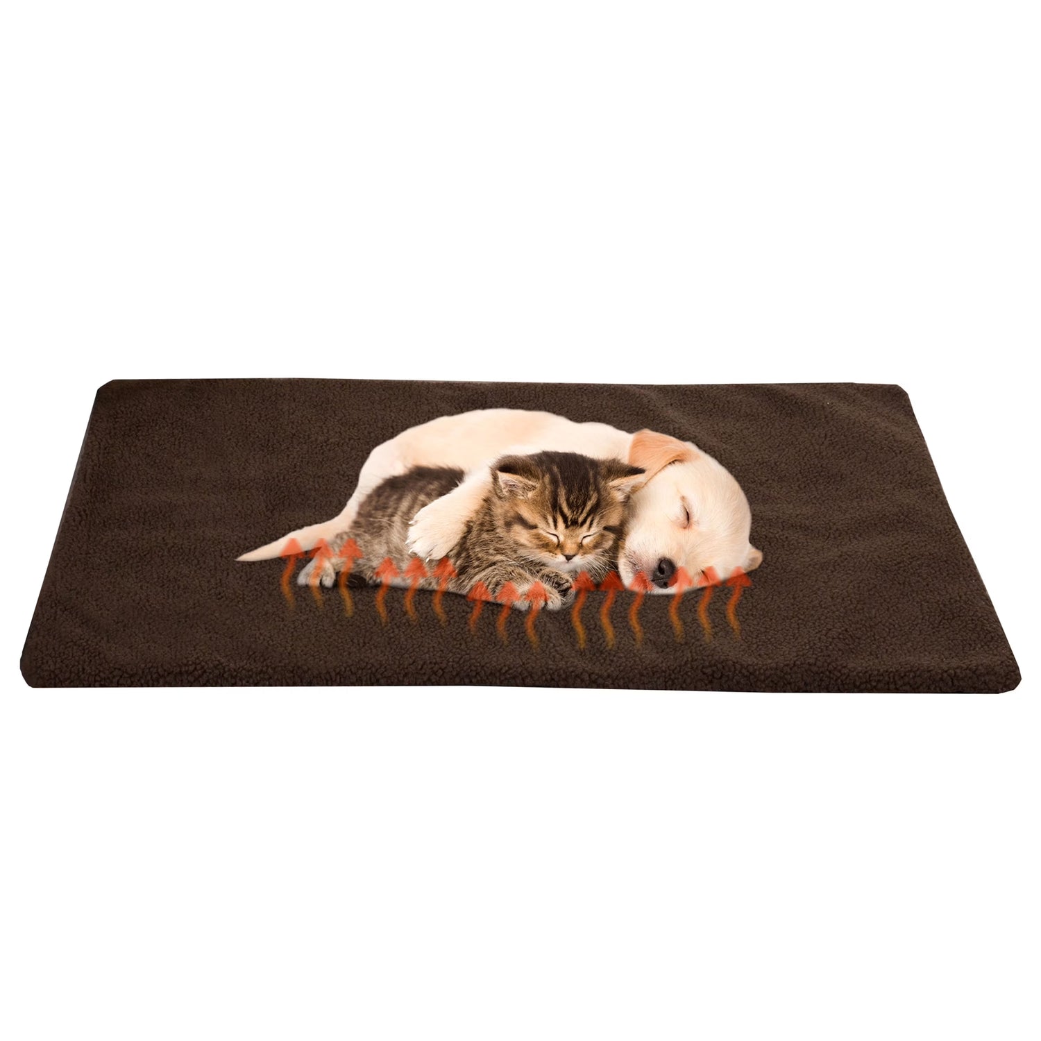 Self Warming Thermal Pet Mat, Brown, 25X18In
