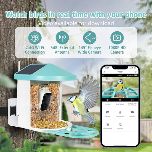 Smart Wireless Feeder with Built-in Surveillance Camera