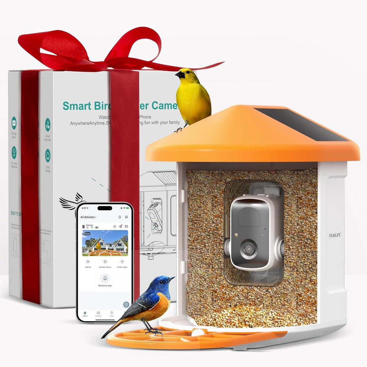Smart Wireless Feeder with Built-in Surveillance Camera