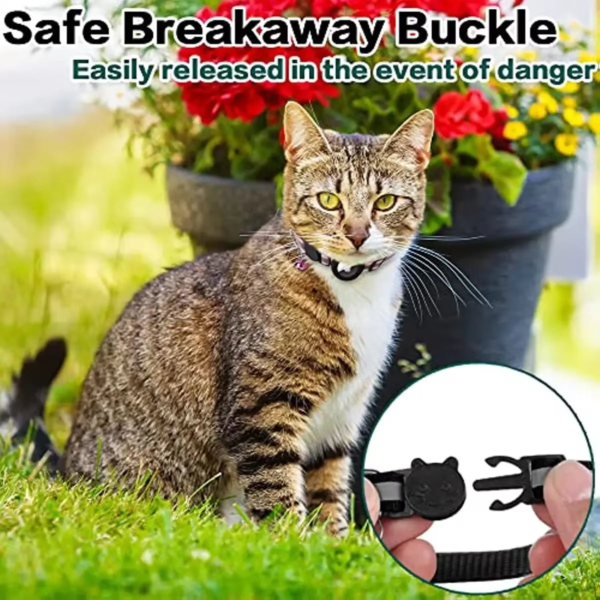 atuban breakaway reflective cat collar