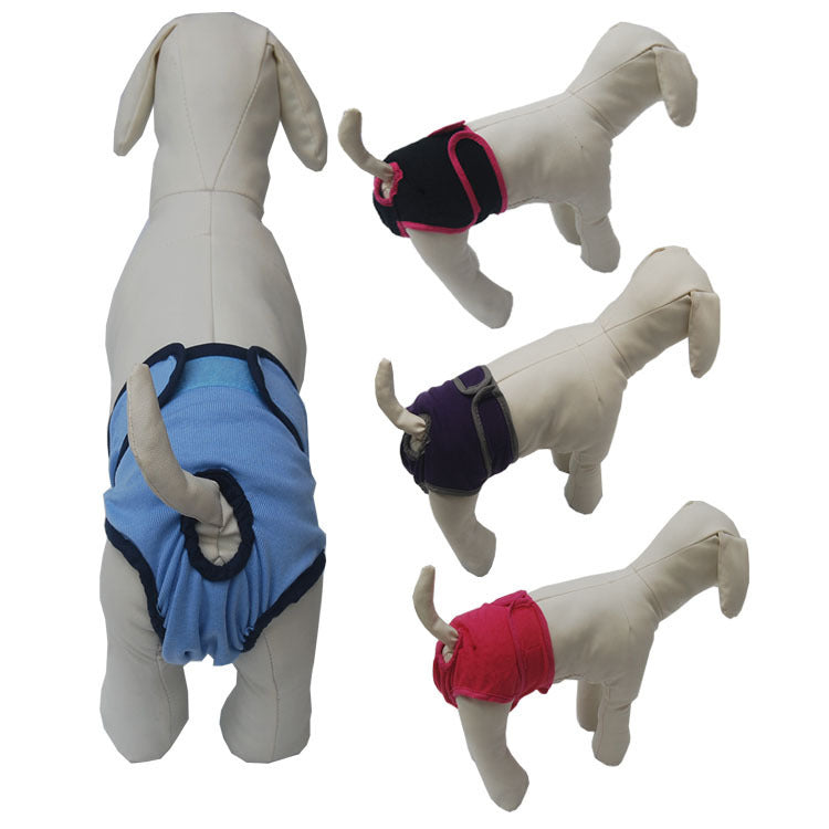 Waterproof Adjustable Dog Diaper Shorts – Cute Pattern Pet Physiological Pants