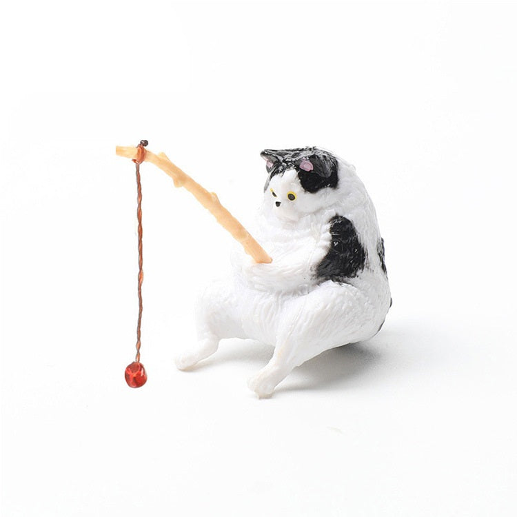 Cat Fishing Fish Tank Decoration - Freshmodern Pet Store