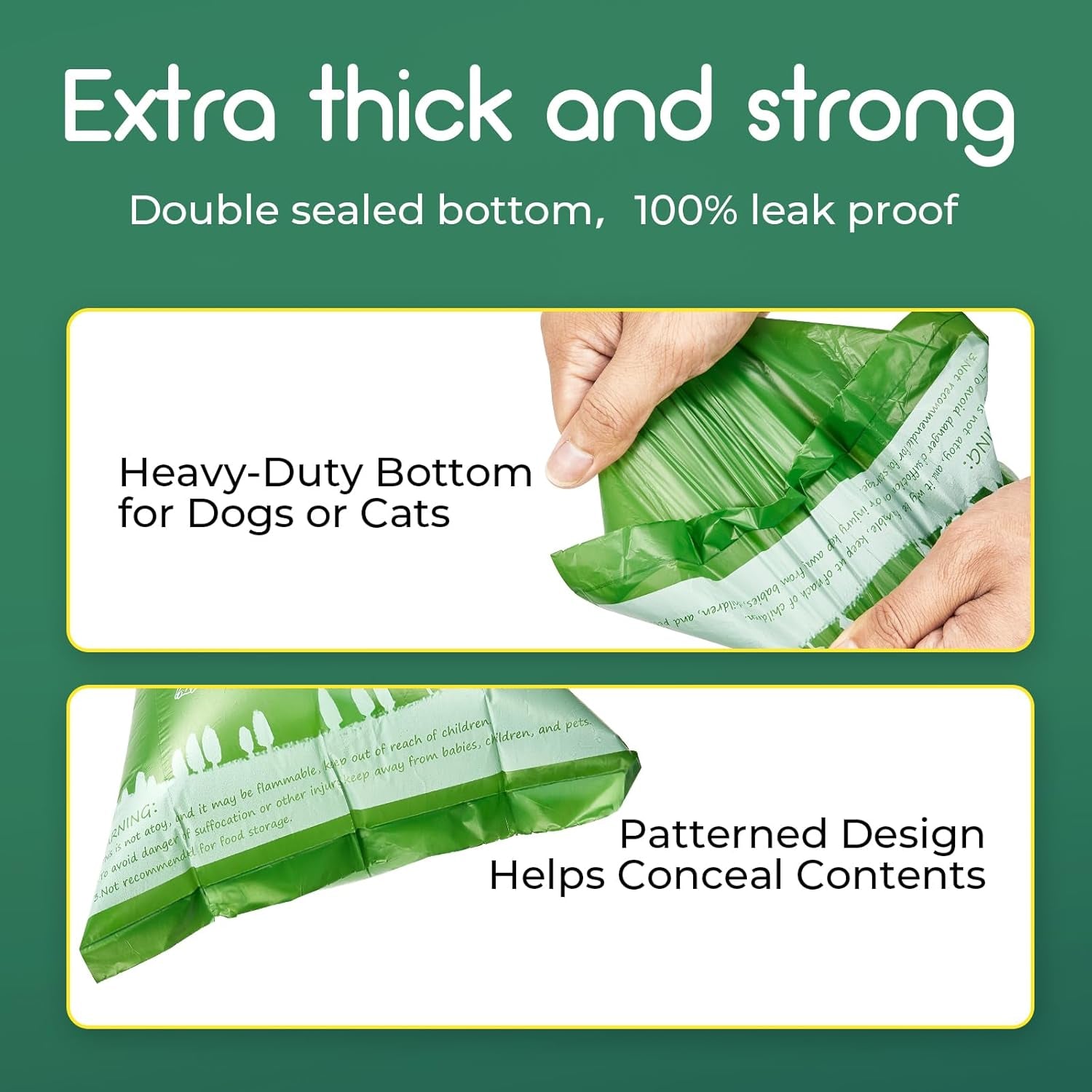 Biodegradable Dog Poop Bags Rolls 360 Count Scented, Leak Proof and Extra Thick Waste Bag Refill (Scented)