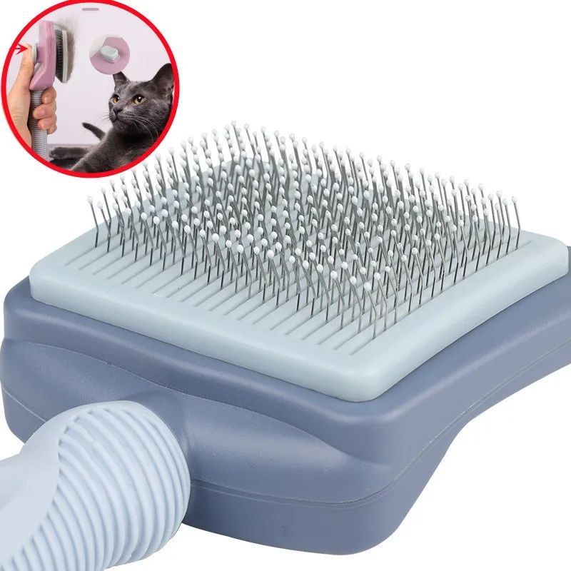 Automatic Self-Cleaning Pet Brush – Dog & Cat Hair Remover Massage Comb | Grooming Tool for Large Dogs, Tangle-Free Hair Knot Remover