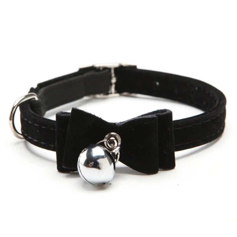 Bowtie Soft VelvetPet Dog Collar