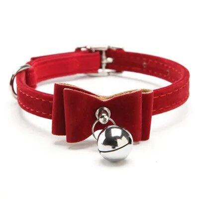 Bowtie Soft VelvetPet Dog Collar
