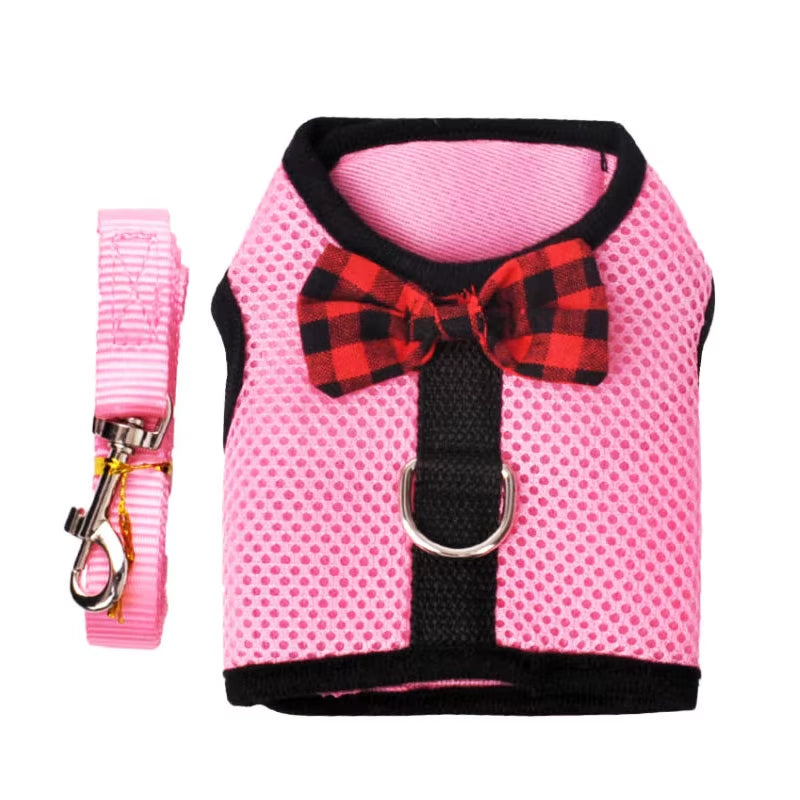 Mesh Soft Pet Rabbit Harness with Leash Strap for Hamster Rat Chinchillas Guinea Pig Small Animal Clothes Vest Rabbits Accessory