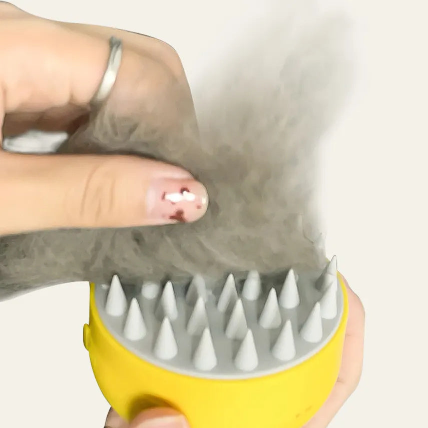 Electric Pet Spray & Massage Comb – 2-in-1 Steam Brush for Cats & Dogs | Anti-Lice Grooming Comb, Hair Detangler & Pet Cleaning Vaporizer