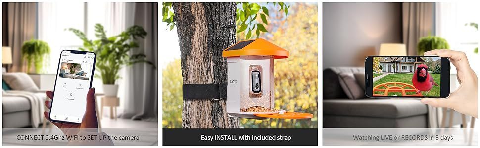 Smart Wireless Feeder with Built-in Surveillance Camera