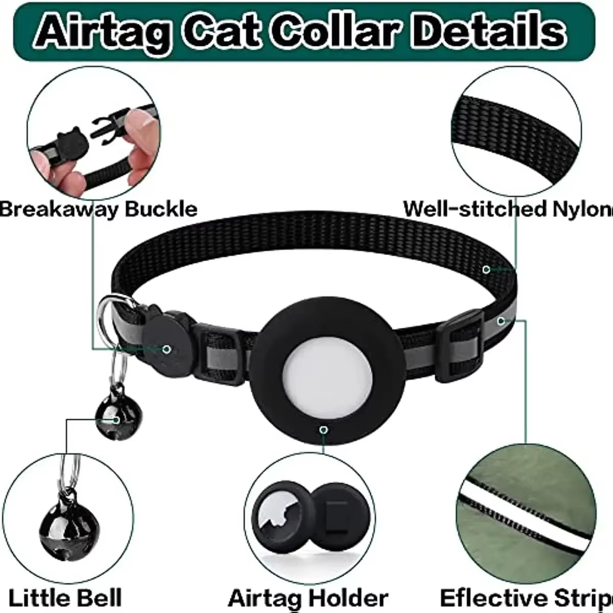 atuban breakaway reflective cat collar