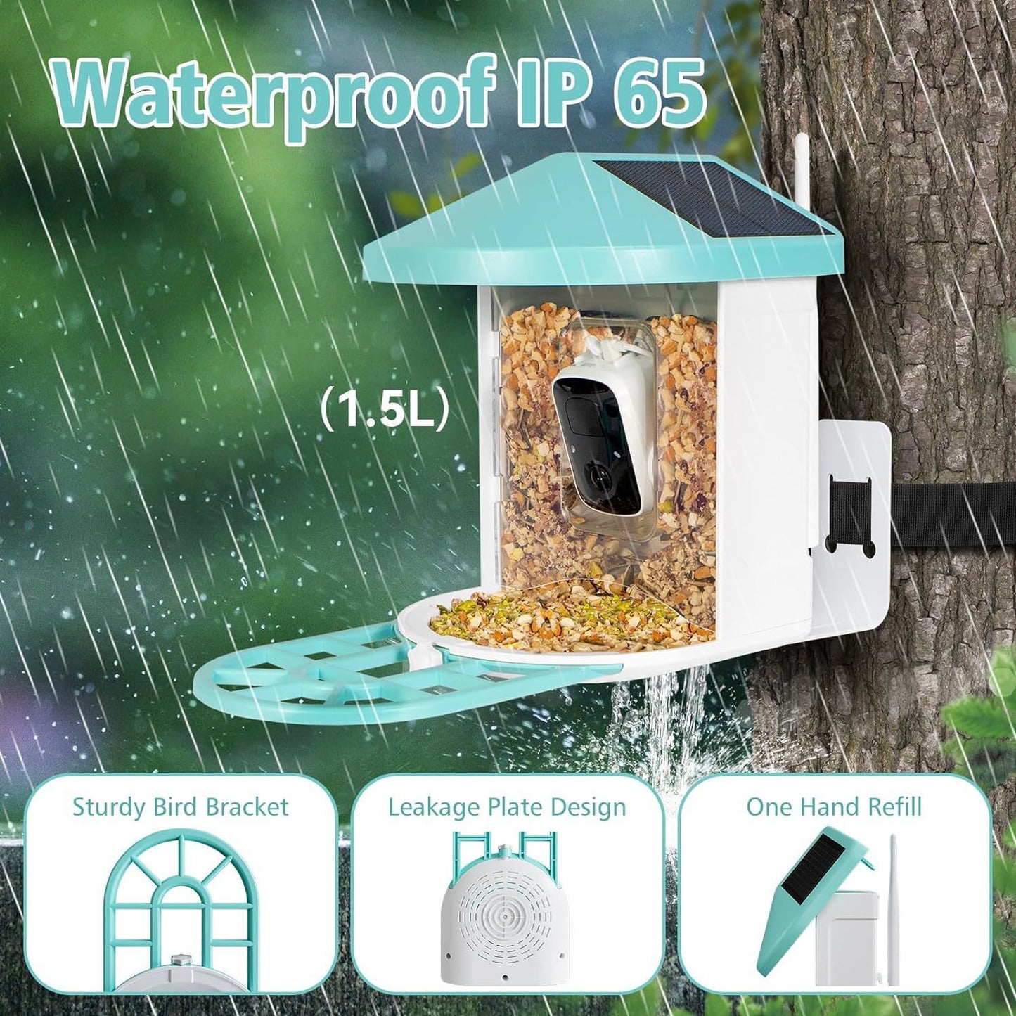 Smart Wireless Feeder with Built-in Surveillance Camera