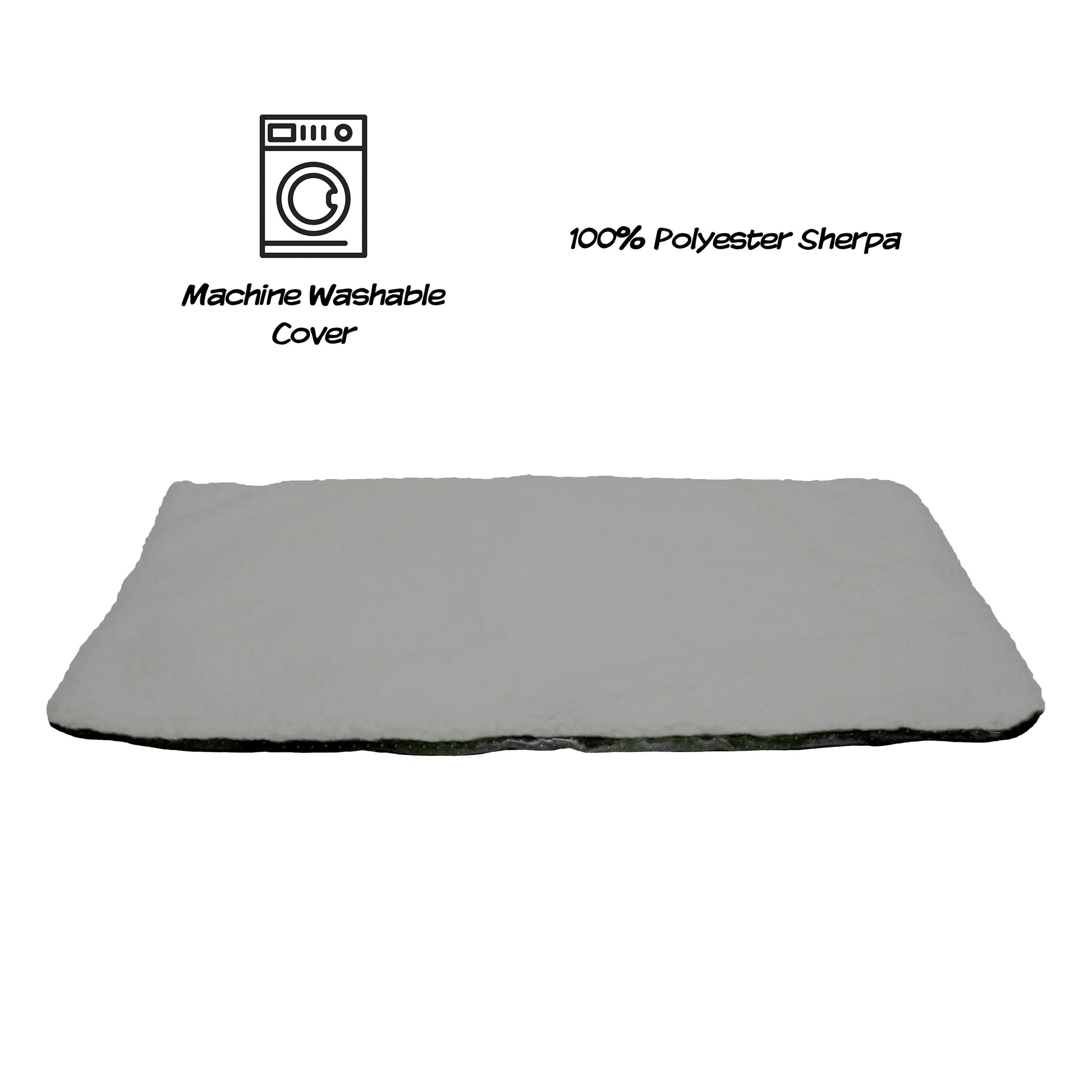 Self Warming Thermal Pet Kennel & Crate Pad with Insulation Layer, Gray, 25X18In
