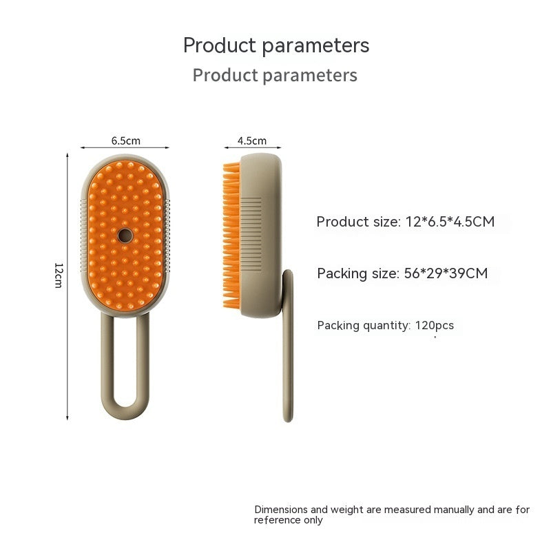 3-in-1 Cat Steam Brush & Dog Grooming Comb | Electric Spray, Hair Removal, & Massage - Freshmodern Pet Store