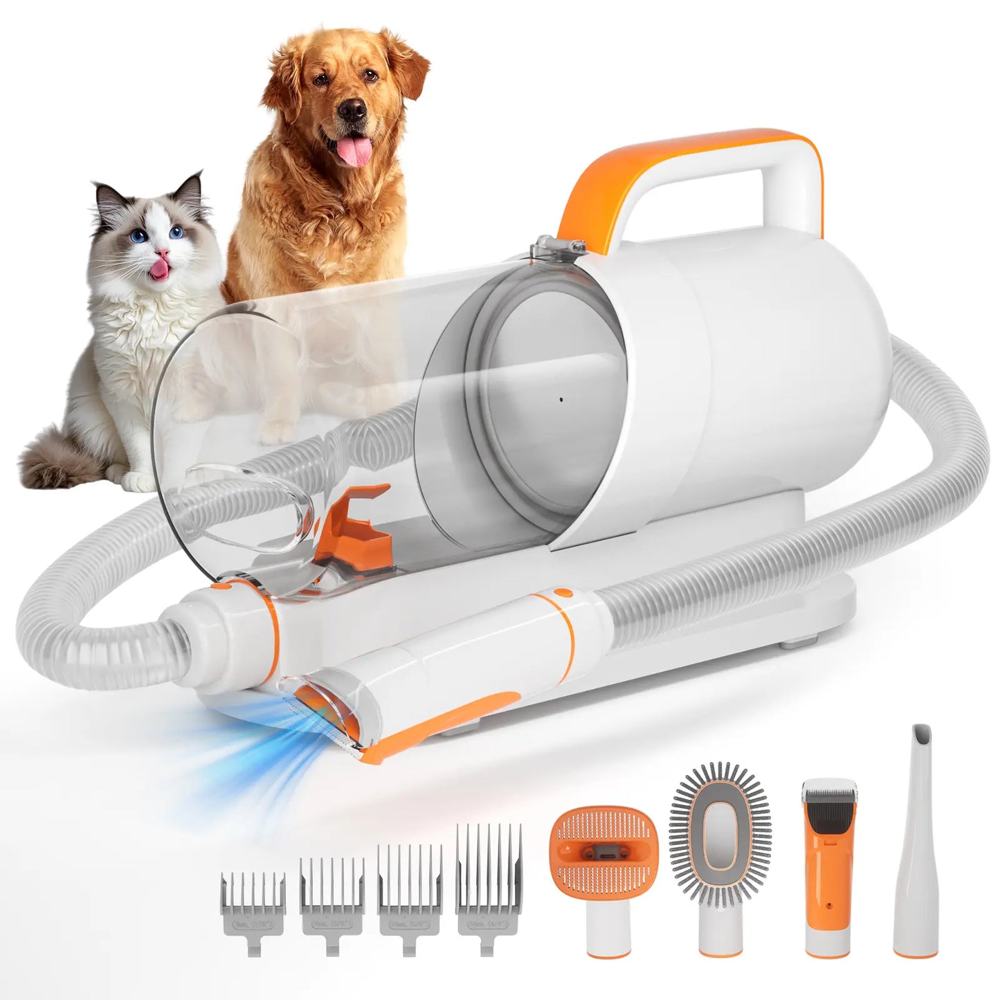 PAWING Grooming Vacuum, Dog Vacuum Brush for Shedding Grooming, Dog Hair Vacuum Groomer, 5-In-1 Pet Grooming Kit for Cat Dog-Gift