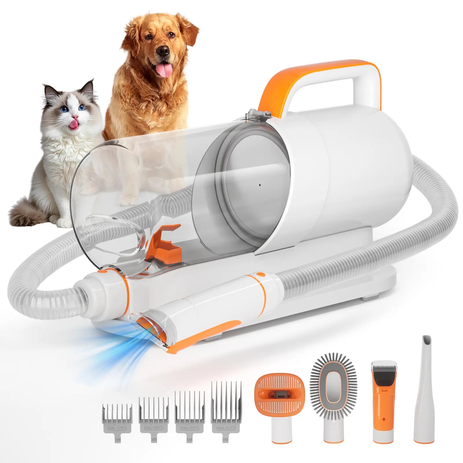 PAWING Grooming Vacuum, Dog Vacuum Brush for Shedding Grooming, Dog Hair Vacuum Groomer, 5-In-1 Pet Grooming Kit for Cat Dog-Gift