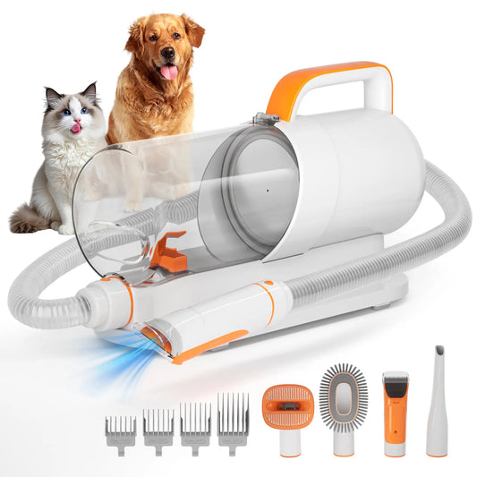 PAWING Grooming Vacuum, Dog Vacuum Brush for Shedding Grooming, Dog Hair Vacuum Groomer, 5-In-1 Pet Grooming Kit for Cat Dog-Gift