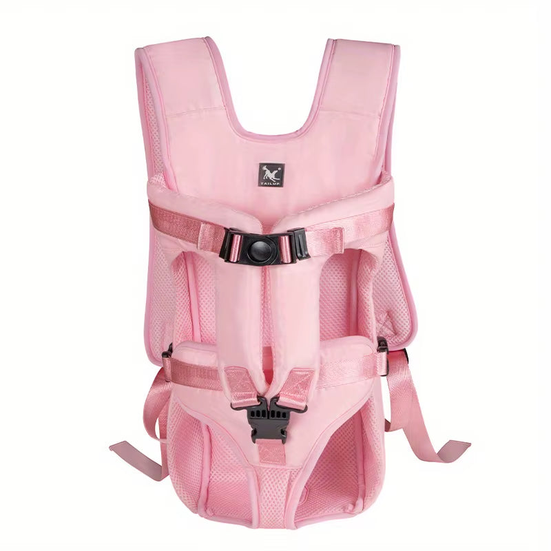Pet Front Dog Carrier Backpacks, Adjustable Hands Free Dog Backpack Carrier for Medium Small Dogs