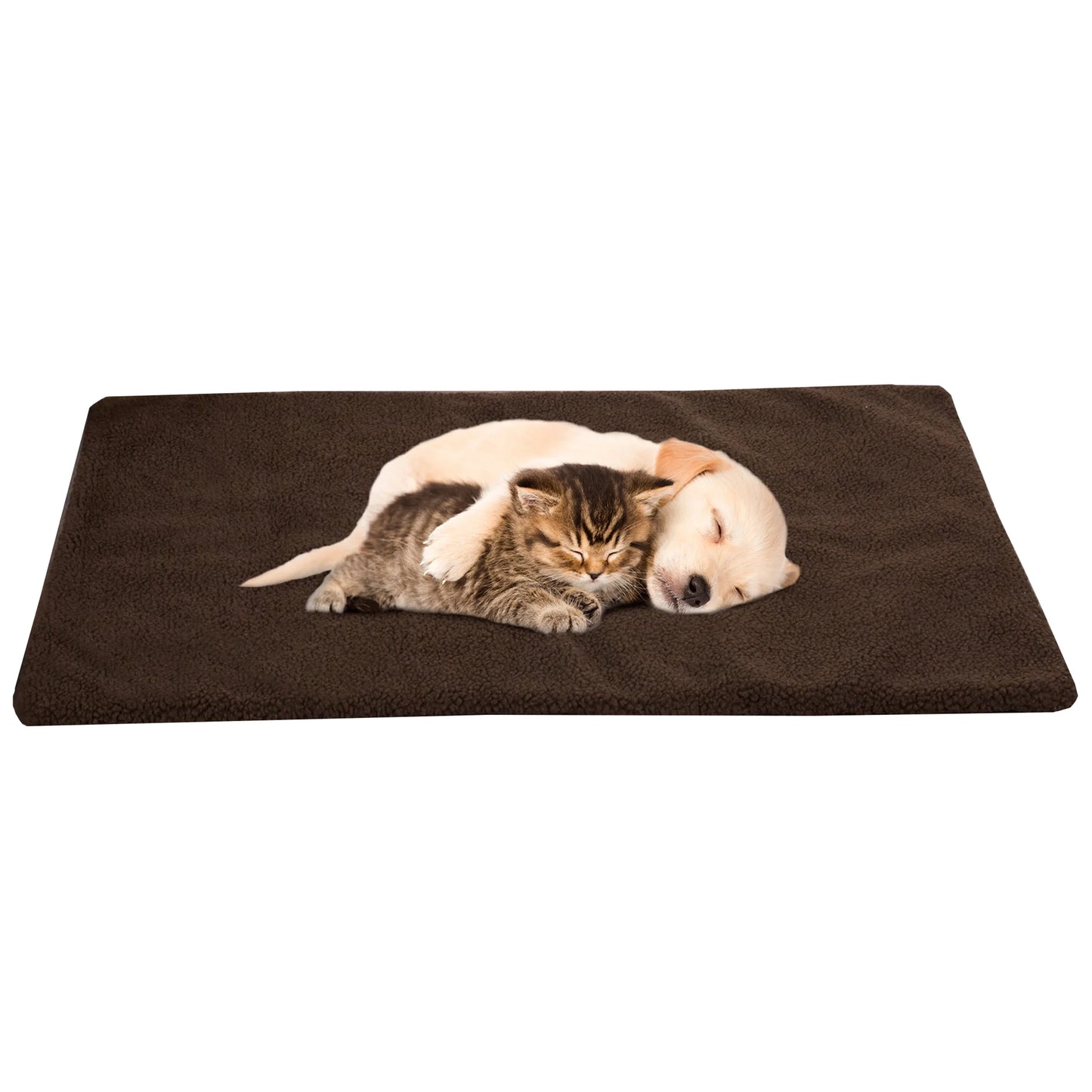 Self Warming Thermal Pet Mat, Brown, 25X18In