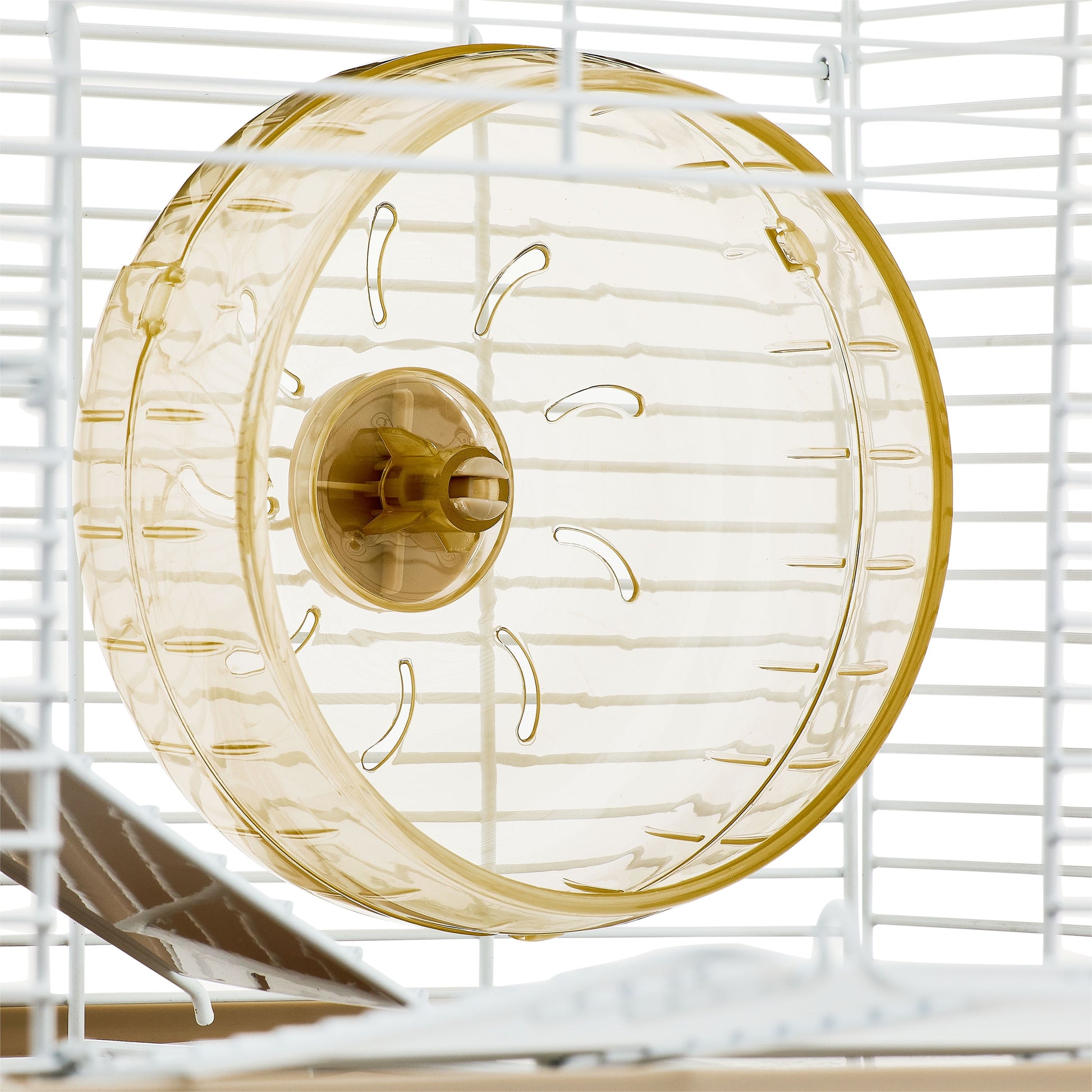 Split-Level Hamster Habitat with Running Wheel & Feeding Accessories
