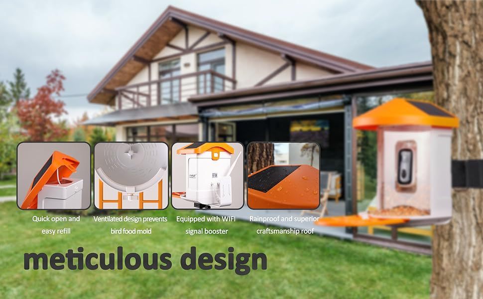 Smart Wireless Feeder with Built-in Surveillance Camera