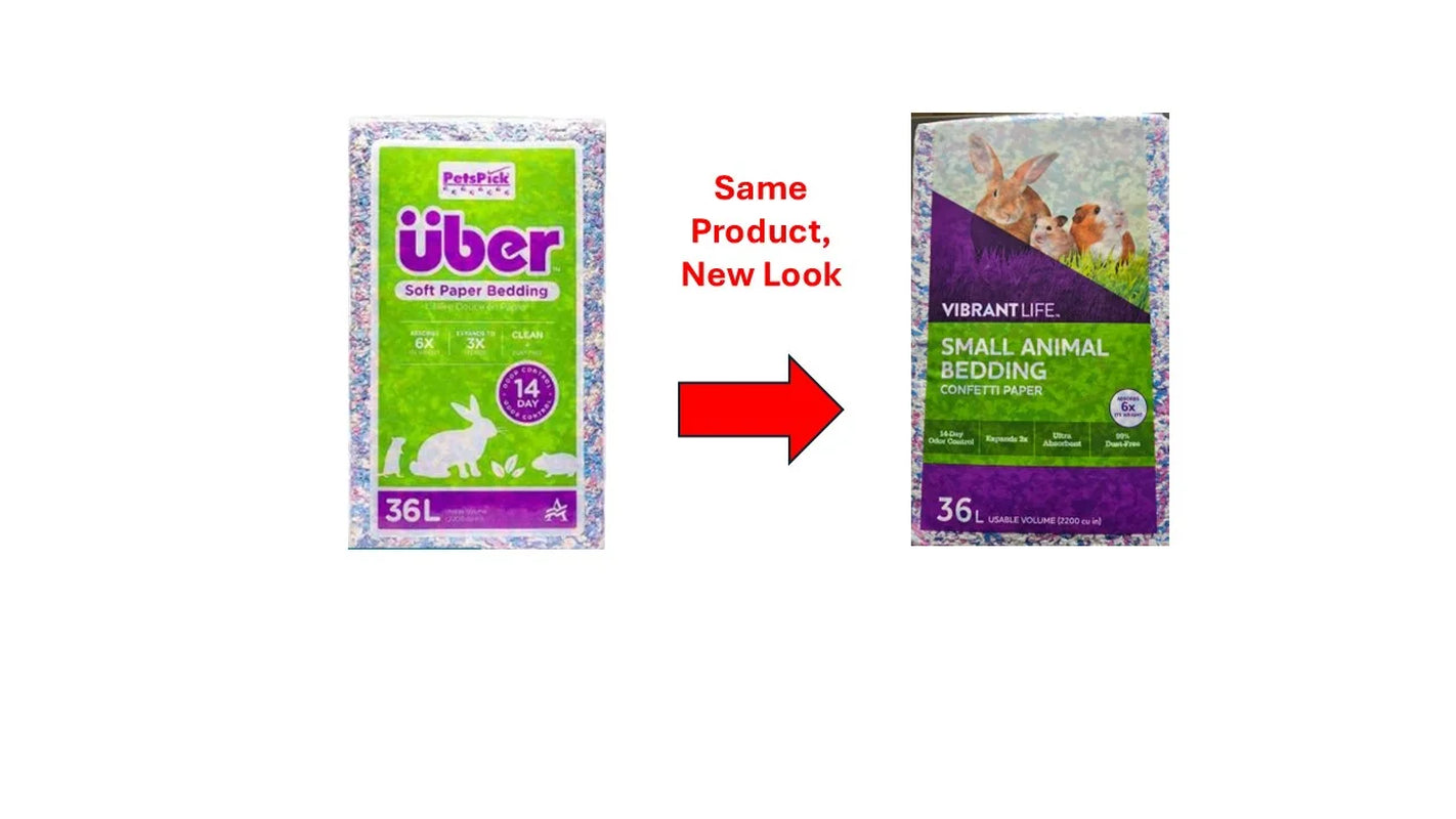 (2 Pack)  36L White Uber Pet Bedding, Hamster, Rabbit, Rat